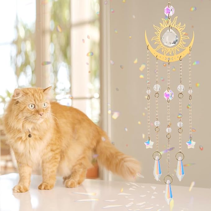 Crystal Sun Moon Suncatcher Rainbow Maker for Windows