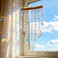 13-Inch Crystal Leaf Suncatcher Rainbow Maker