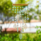 13-Inch Crystal Leaf Suncatcher Rainbow Maker